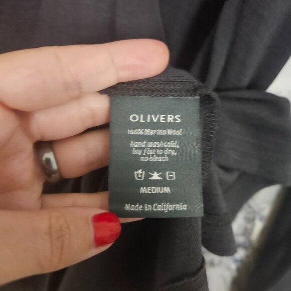 Olivers Men's Porter Hoodie Gray Size Medium Pullover 100% Merino Wool - Picture 5 of 8